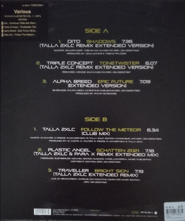 Talla 2XLC – Technoclub Retro Limited Vinyl Edition Vol. 1 - Imagen 2